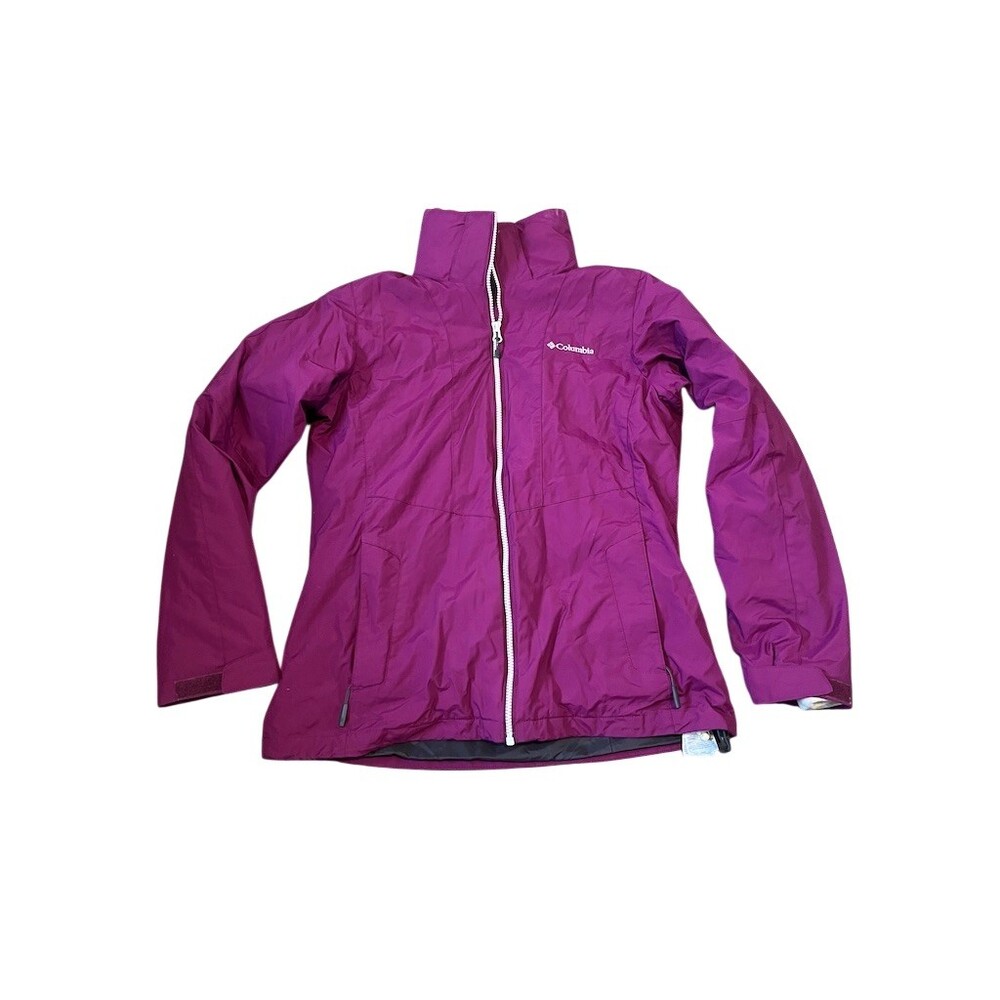 Columbia Womens 3-in-1 Interchange Jacket Purple w/ Fleece Liner Size S